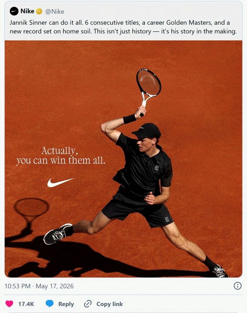 Nike, Sinner and copy AI