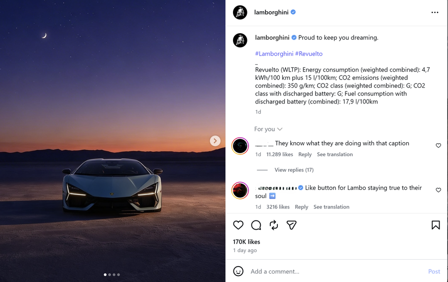 Lamborghini trolla Ferrari dopo la presentazione della Luce