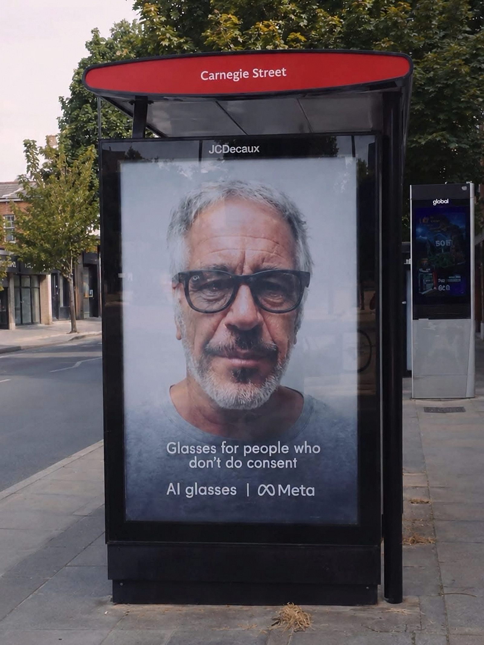 Jeffrey Epstein Meta Glasses Subvertising